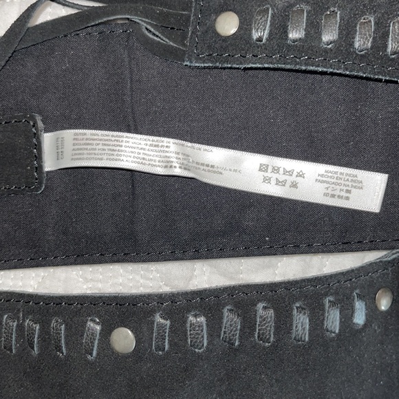 Free People Blaire Fringe Wrap Belt Suede Studded Wide Tie Waist - Picture 6 of 8